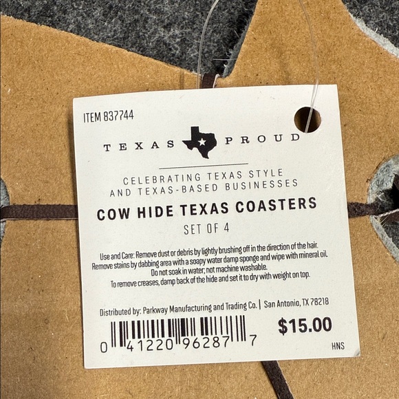 Texas Shaped Coasters - Brown - Picture 2 of 5